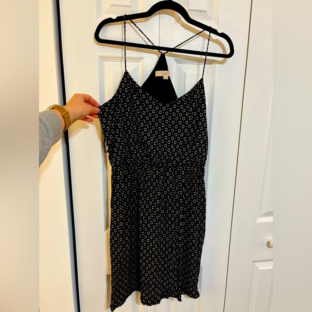 Spaghetti strap racerback mini dress from LOFT